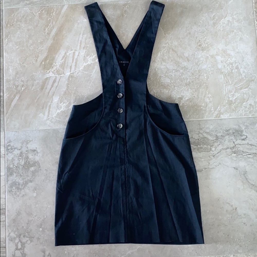 Theory Overall Jumper Dress with Pockets